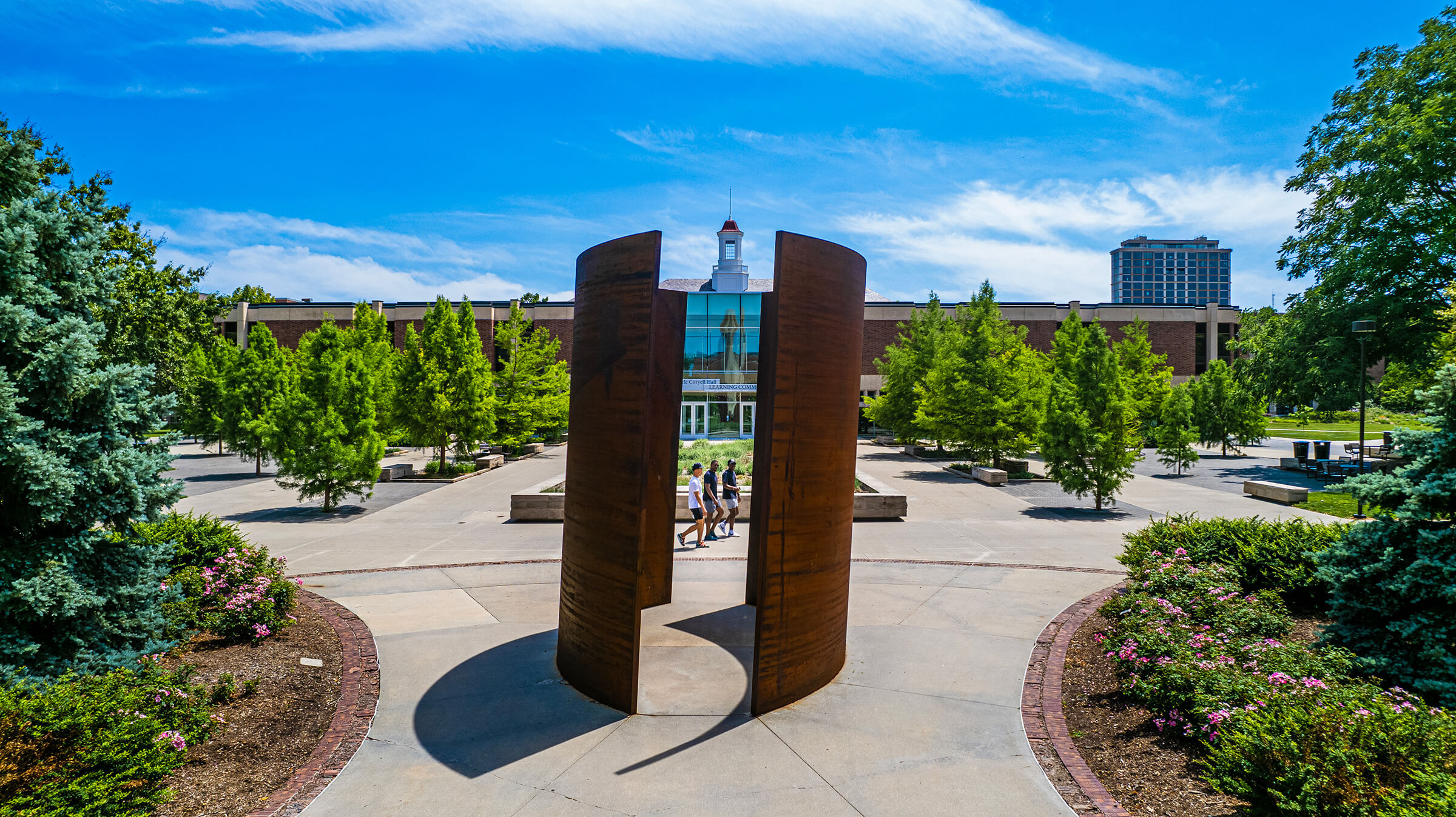 Robert Serra sculpture north of Love Library 